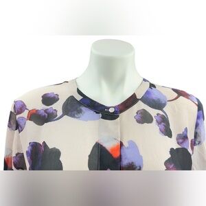 H&M Floral Long Sleeve Dress - Purple and Black